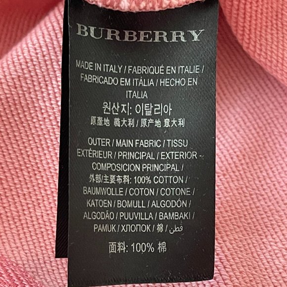 Burberry Rose Pink Cropped Sweatshirt(Brooch) L - Picture 12 of 13